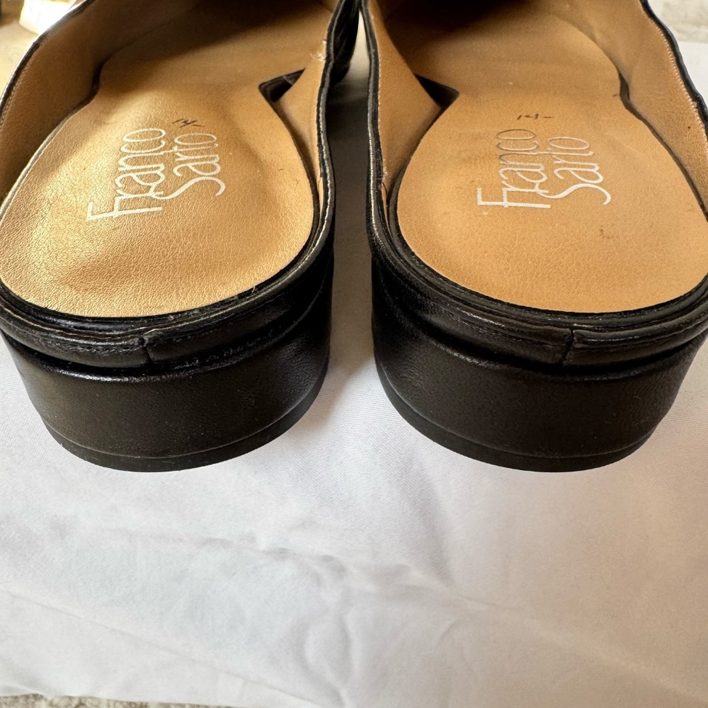 Franco Sarto Sabella Black Leather Mule Loafers | 9.5 NWOT - Picture 6 of 11